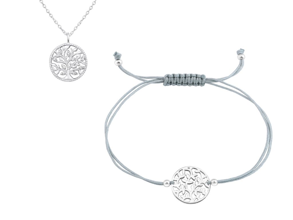Bangles.cz Set náramek + řetízek Strom života + dárková krabička 2284