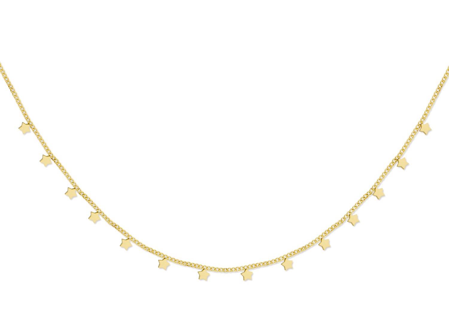 Bangles.cz Náhrdelník Zlaté Hvězdičky stříbro 925 2994