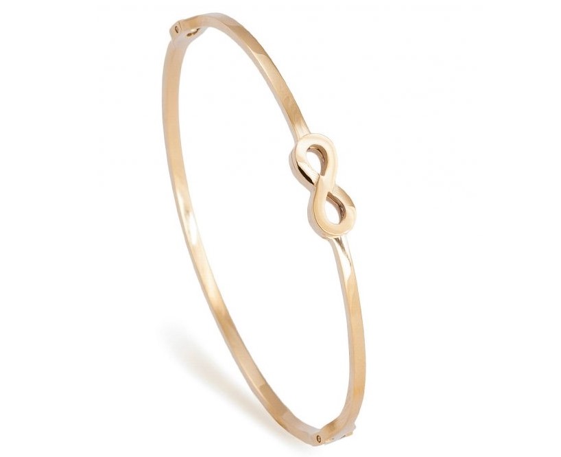 Bangles.cz Náramek chirurgická ocel Infinity gold 606