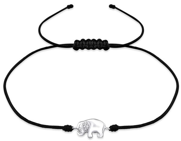 Bangles.cz Náramek Slon & nylonová šňůrka 948