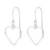 Stříbrné náušnice srdce závěsné