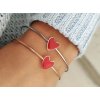Náramky s červeným srdcem bangles