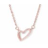 Řetízek srdce se zirkony