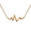 Stříbrný řetízek na krk rose gold srdeční puls