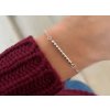 Náramek stříbrné kuličky bangles
