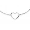 Stříbrný náramek Srdce řetízkový bangles