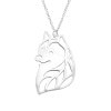 Stříbrný řetízek s přívěskem lišky