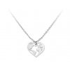 Stříbrný řetízek Srdce Globe