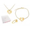Set šperků řetízek, náramek a prsten zlatý stříbro 925 v dárkové krabičce
