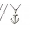 Pánský náhrdelník Kotva a zakulacený řetízek ocelový