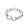 Stříbrný korálkový prsten nekonečno bangles