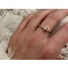Prsten stříbrný s rose gold přívěskem srdce bangles