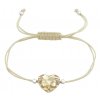 Náramek Srdce Crystal Gold & nylonová šňůrka