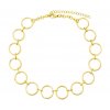 Náhrdelník choker circles nerezová ocel pozlacený