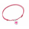 Náramek Růžové Srdce a šňůrka