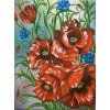 Ručně malovaný obraz Červené máky 30x40 cm – originál akryl na plátně  Originální květinový obraz | moderní dekorace do bytu | signovaný originál