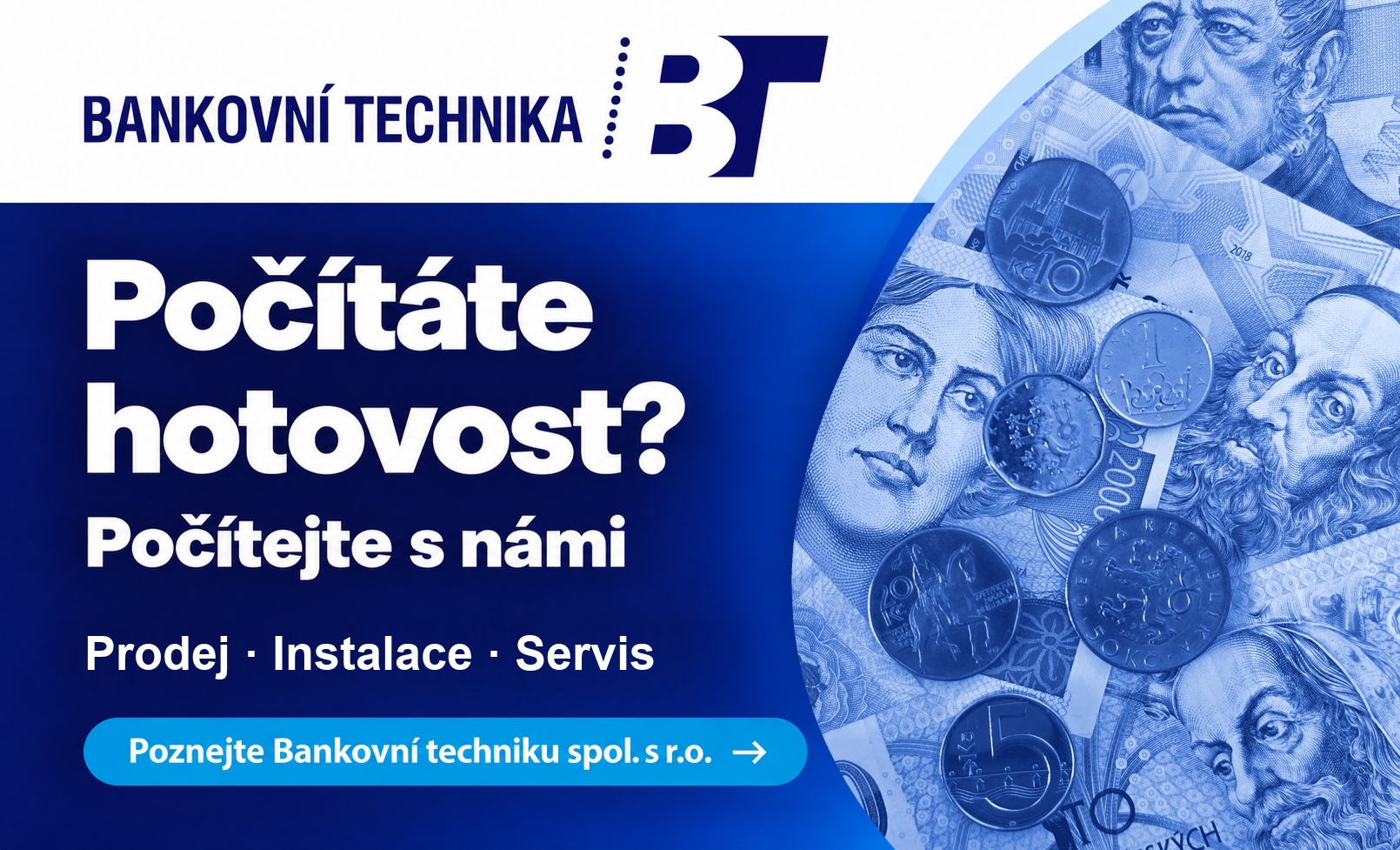 Bankovní technika: Počítáte hotovost? Počítejte s námi