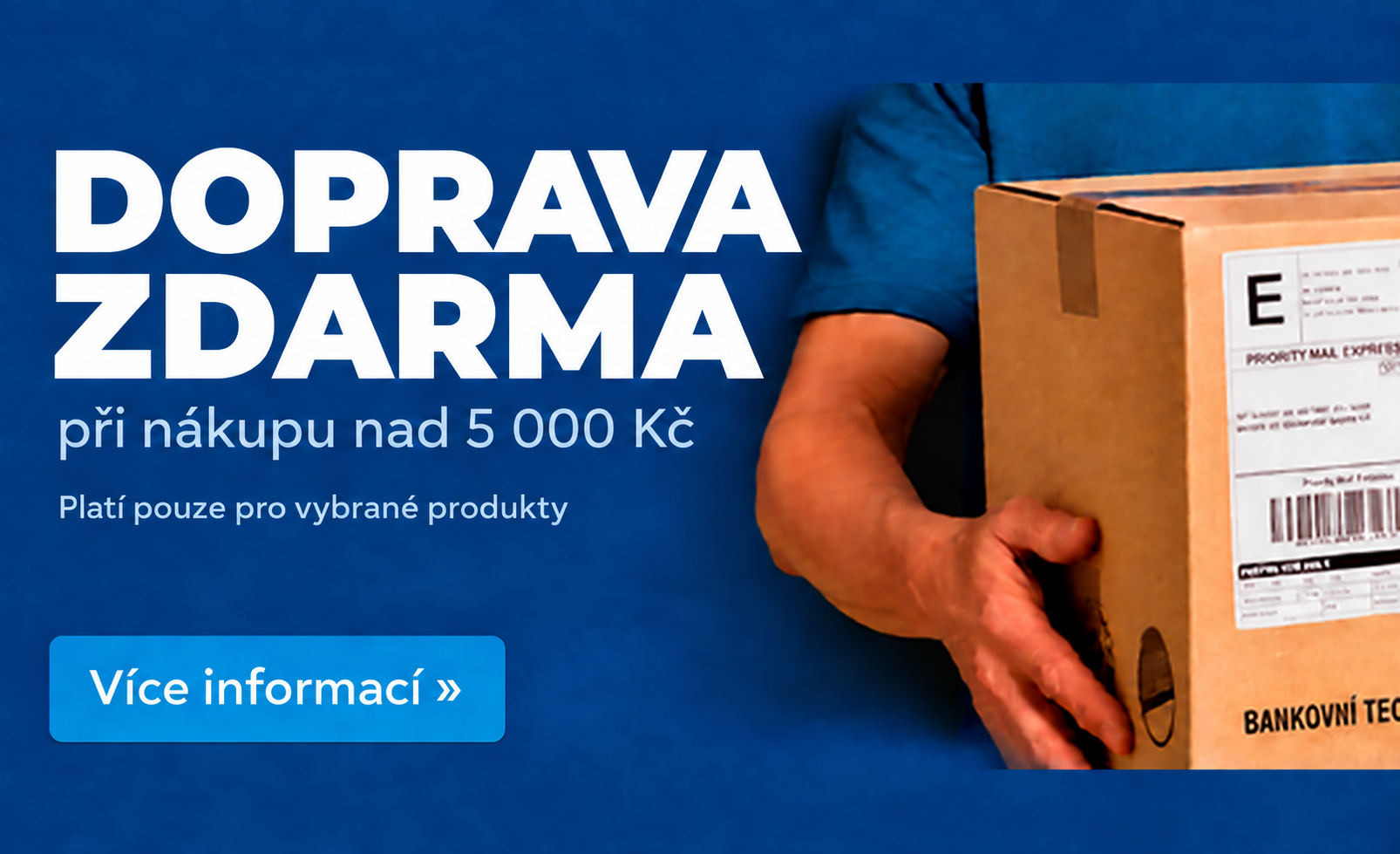 Doprava zdarma při nákupu nad 5 000 Kč – platí pouze pro vybrané produkty