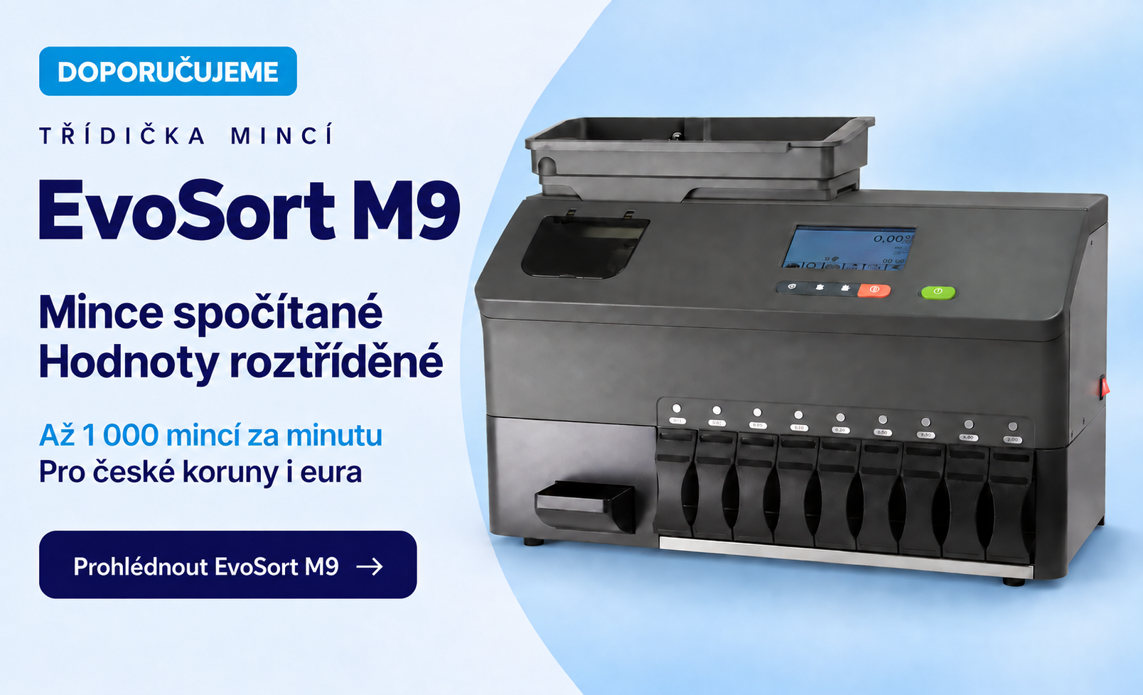 Doporučujeme: Třidička mincí EvoSort M9
