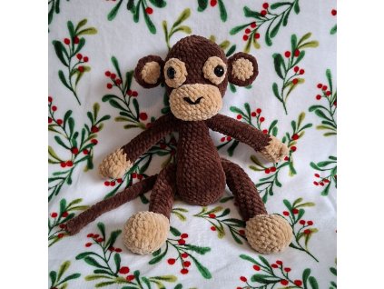 Horgolt plüss majom