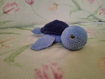 Horgolt plüss teknős – Deep Blue