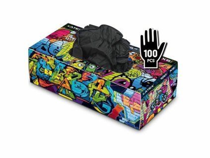 Nitrile Gloves Black Box of 100
