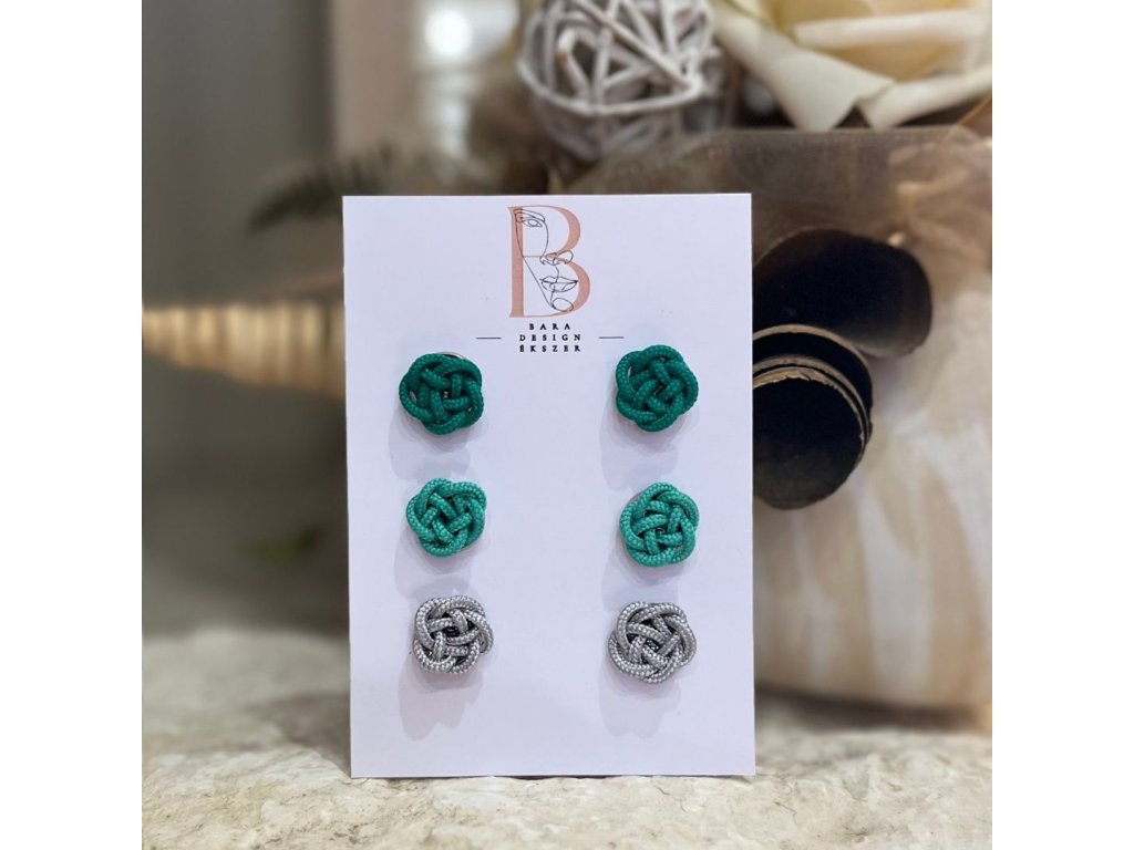 Hármas bedugós szett türkiz ezüst