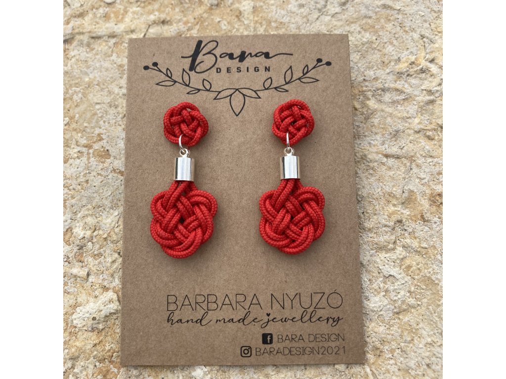 Szeder fülbevaló piros