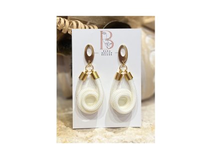 LOOP zsinór fülbevaló – fehér