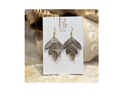 Flow bőr fülbevaló mini arany