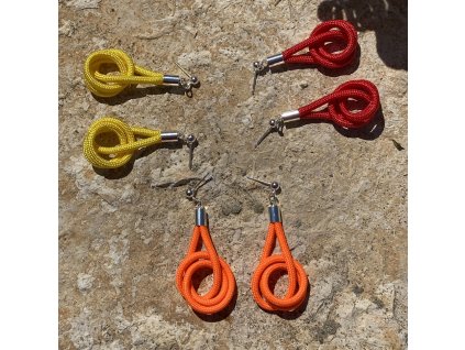 Twist fülbevaló vékony piros