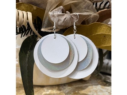 bohó ezüst fehér akasztós