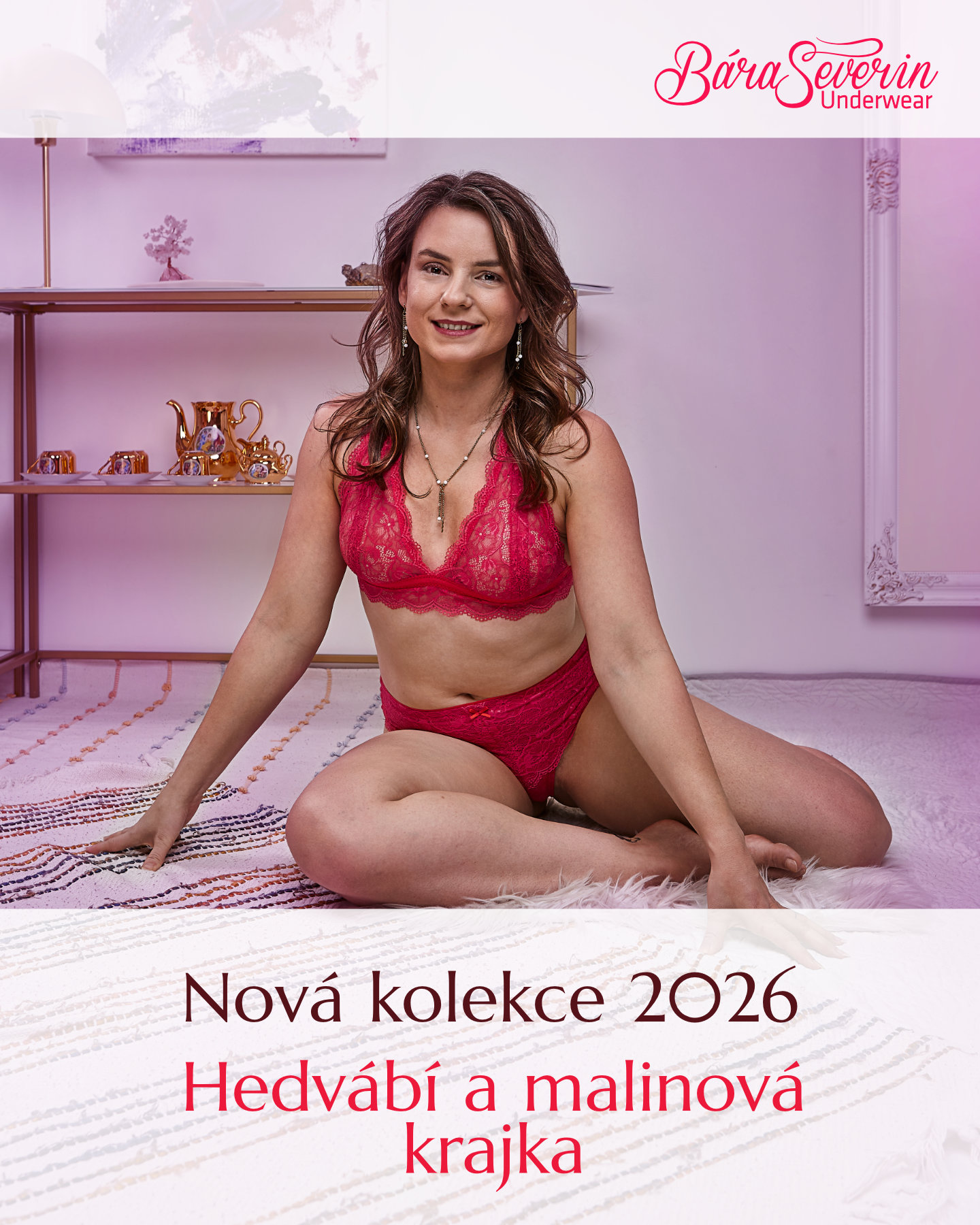 Nová kolekce hedvábí a malinové krajky