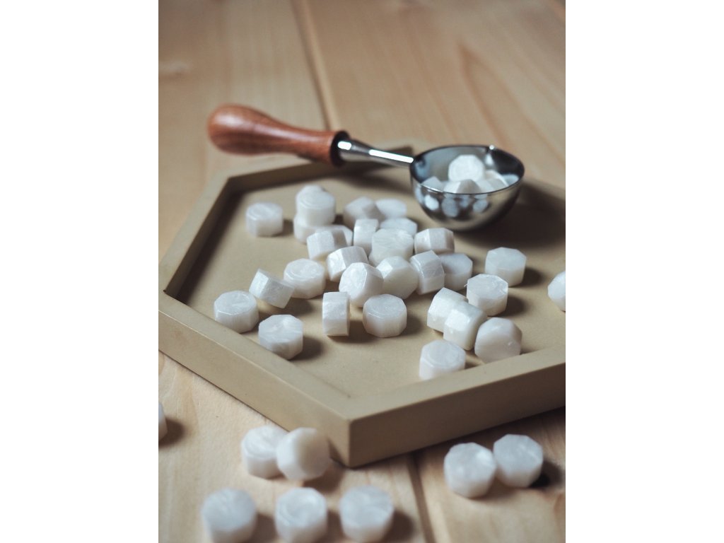 Pečetní vosk - Bílá perleť
