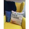 Obal na polštář - recy z pytle od kávy
