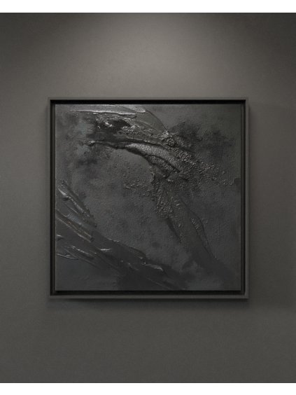 Barbora Šamánková barusam art 0002s 0002s 0000s 0002 Pure Black 1 50x50cm Ručně malovaný obraz na plátně