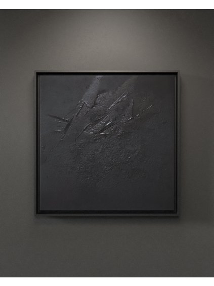 Barbora Šamánková barusam art 0002s 0002s 0001s 0000 Pure Black 2 50x50cm Ručně malovaný obraz na plátně