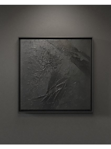 Barbora Šamánková barusam art 0002s 0002s 0002s 0003 Pure Black 3 50x50cm Ručně malovaný obraz na plátně