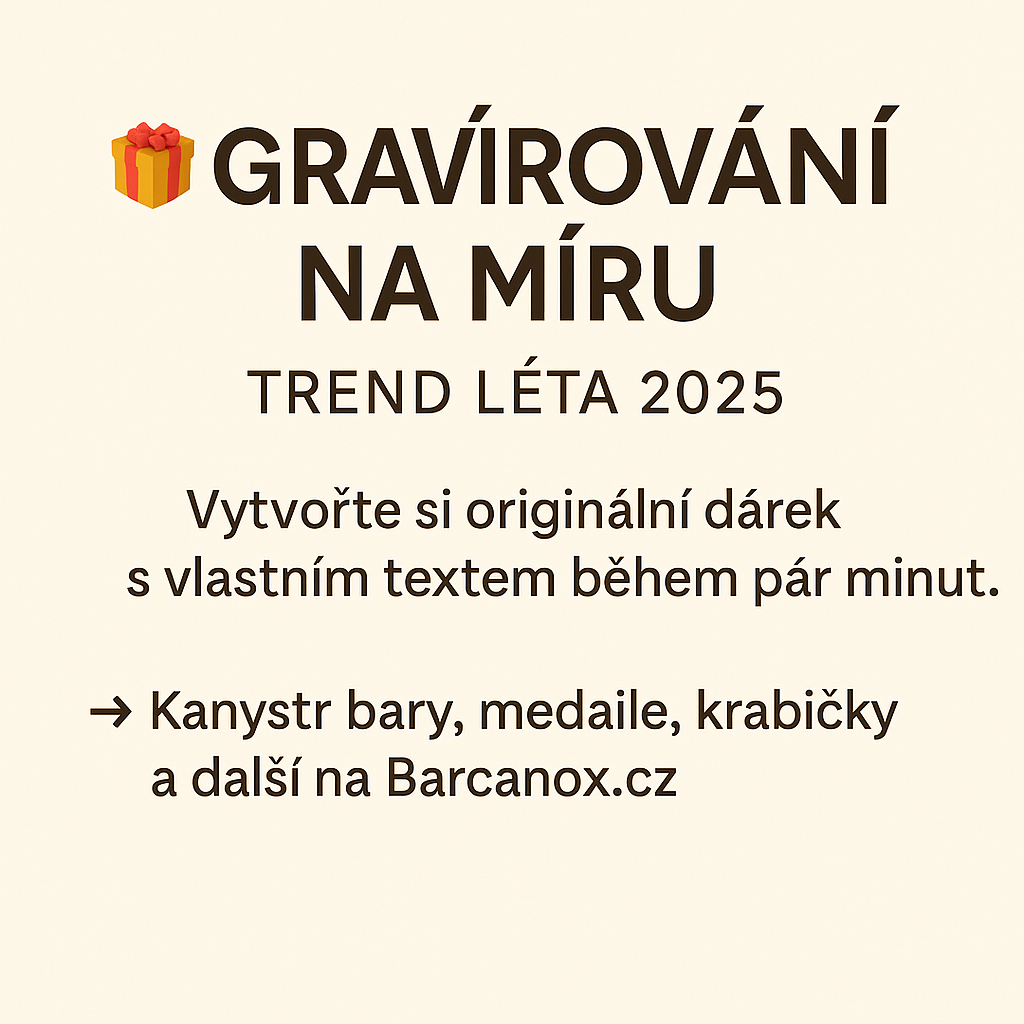 Gravírování na míru jako trend léta 2025 – Proč personalizované dárky zažívají boom?