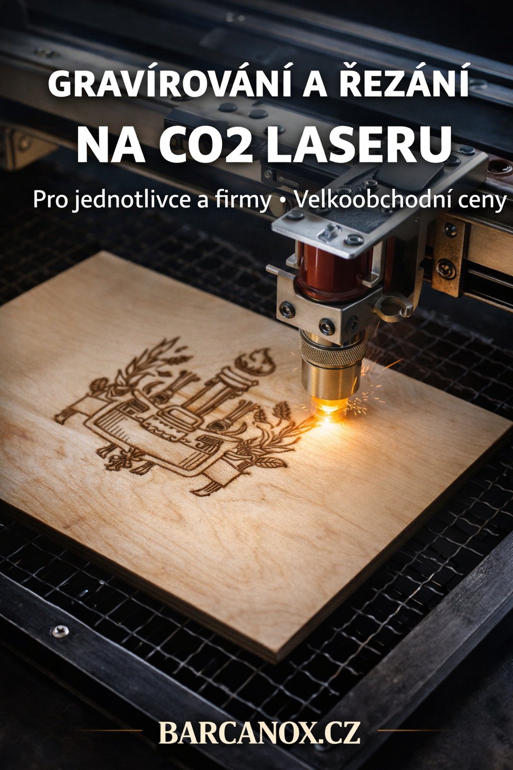 Gravírování a řezání CO2 Pardubice