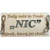 Dřevěná dárková obálka – NIC
