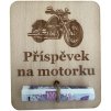 Dřevěná dárková karta- příspěvek na motorku