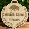 Dřevěná medaile-kanec