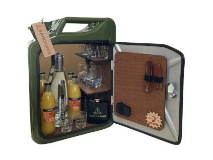 80 2 kanystr bar khaki se zrcadlem hnede drevo