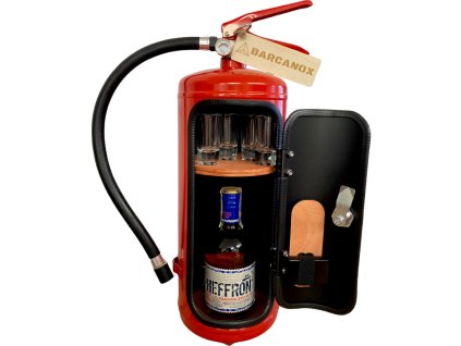 179 3 hasici pristroj bar cerveny tresnove drevo