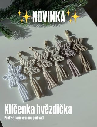 Vánoční novinka je tu! ✨ Klíčenka inspirovaná těmi nejprodávanějšími vánočními ozdobami - hvězdičkami ✨ Vyrobena z...