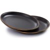 Sada smaltovaných talířů na salát černá 2ks Barebones