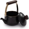 Smaltovaná konvice černá Barebones 1