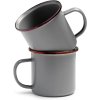 Smaltované hrnky šedé Barebones 473ml 1