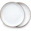 Sada smaltovaných talířů bílá 2ks BAREBONES | průměr 28cm